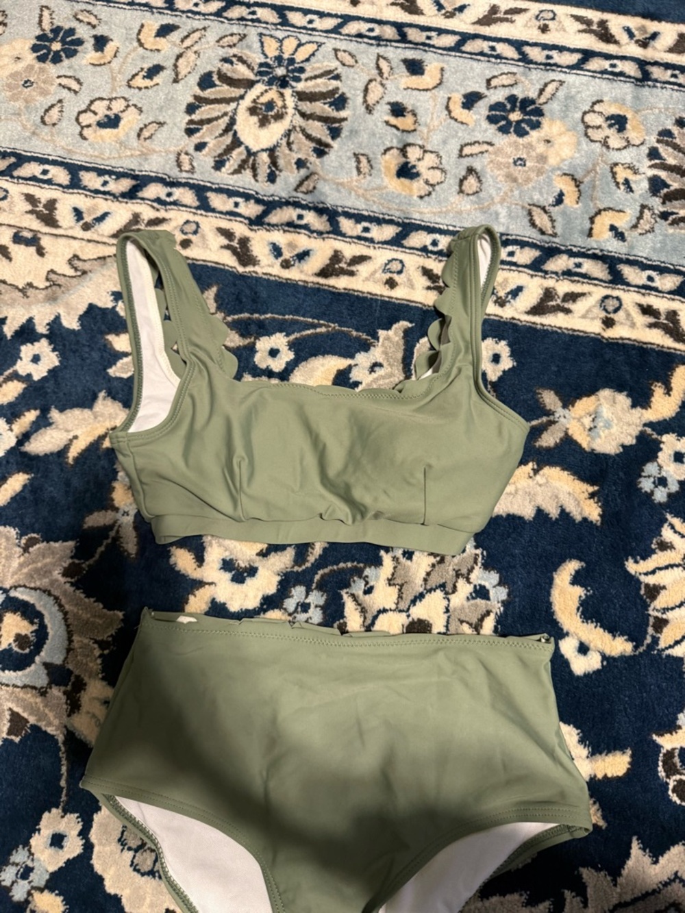 Olive Green High-Waist Bikini Set - Women Intimates & Sleepwear